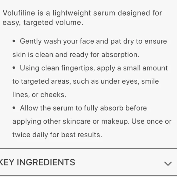 NIB Volufiline Skincare Serum and Booster Cream Plumping Anti Aging